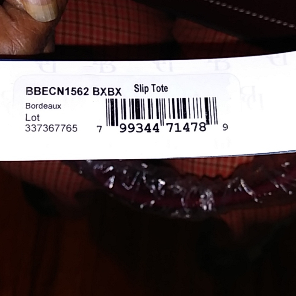 Dooney And Bourke bordeaux slip tote